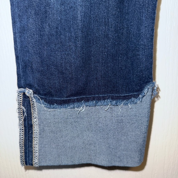 Joe's Matty Blue Denim Cuffed Cropped Mid rise Stretch Straight Jeans - Picture 2 of 12